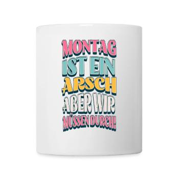 Monday Perseverance with humor - Mug - white - Front