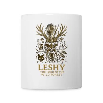 Leshy Forest Guardian Vintage Holzkunst - Tasse - Weiß - Vorne