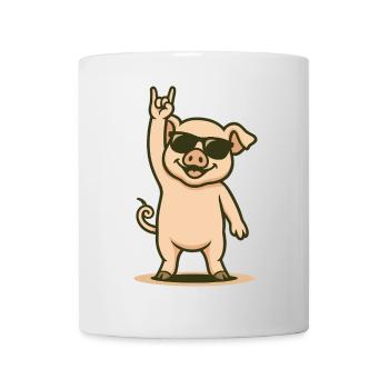 Pig skirt in style - Mug - white - Front