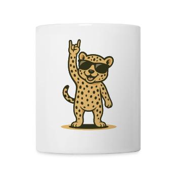 Rocker Star Bébé Guépard - Mug blanc - blanc - Devant