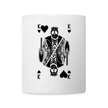 König der Herzen Schwarzes Skelett - Tasse - Weiß - Vorne