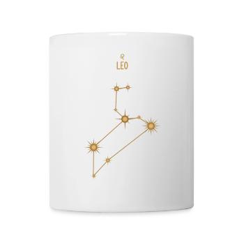 Leo Zodiac Sign Star Constellation Golden Tones - Mug - white - Front