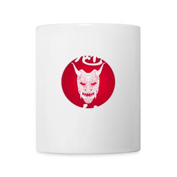 Démon blanc et soleil rouge - Mug blanc - blanc - Devant