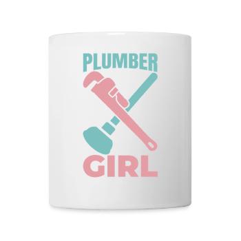 Plombière Fille - Mug blanc - blanc - Devant