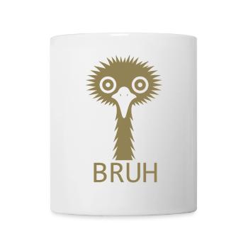 Design minimaliste fantaisiste de bouquet et d’émeu - Mug blanc - blanc - Devant