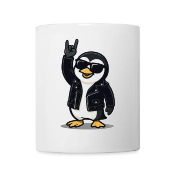 Rock'n'Roll Penguin - Mug - white - Front