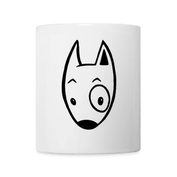 Kleiner schwarzer Hund - Tasse - Weiß - Vorne