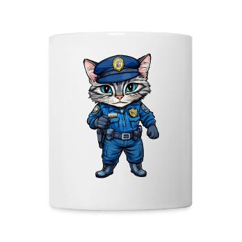 Chat policier - Mug blanc - blanc - Devant