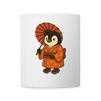 Niedlicher Pinguin Japan Anime Tradition  - Tasse - Weiß - Vorne