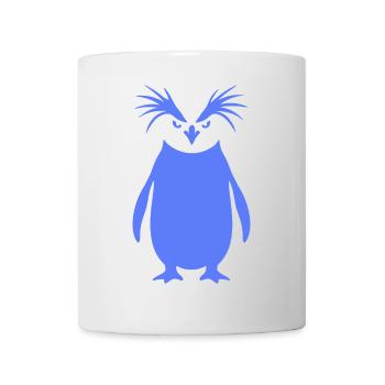 Minimalistischer Kaiserpinguin Silhouette Kunst - Tasse - Weiß - Vorne