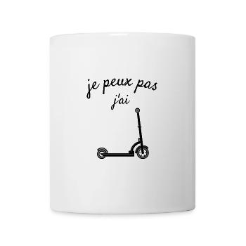 je peux pas j’ai trottinette - Mug blanc - blanc - Devant