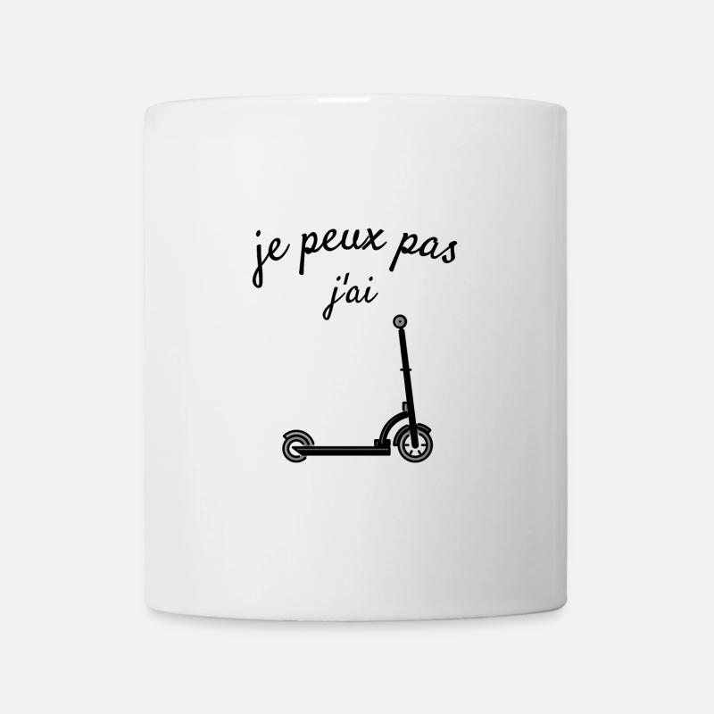 je peux pas j’ai trottinette - Mug blanc - blanc