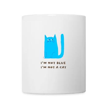 Ich bin nicht blau Ich bin keine Katze - blaue Katze - Tasse - Weiß - Vorne