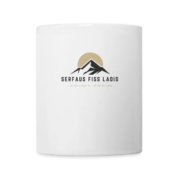 Minimalistisches Serfaus Fiss Ladis-Logo - Tasse - Weiß - Vorne