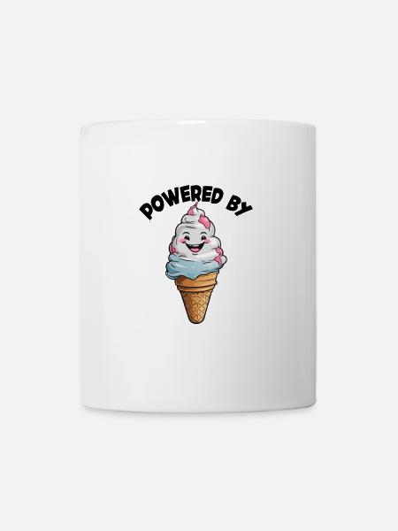 Lachende Eistüte Lustiges Eiscreme Design Spruch - Tasse - Weiß