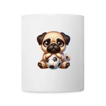 Mignon Carlin Chien Joueur De Football Joueur De Balle Champion - Mug blanc - blanc - Devant