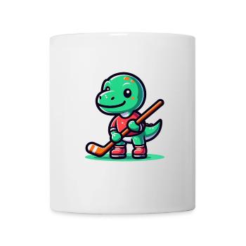Mignon Dino Équipe de joueurs de hockey sur gazon - Mug blanc - blanc - Devant