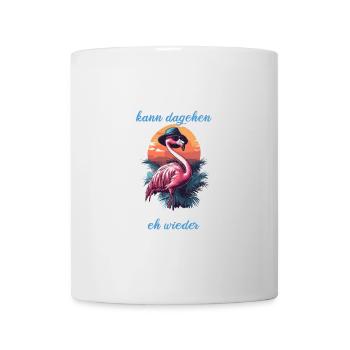 Damen Flamingo Bin Los kann Dagehen Es Eskaliert - Tasse - Weiß - Vorne