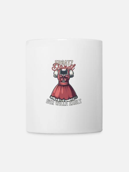 Trachtenhemd Trachtenshirt Tracht Ersatz Dirndl - Tasse - Weiß