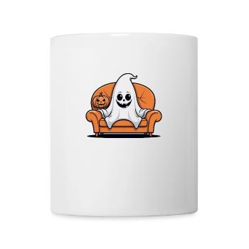 Fantôme Fantôme Halloween Citrouille Entraîneur Drôle - Mug blanc - blanc - Devant