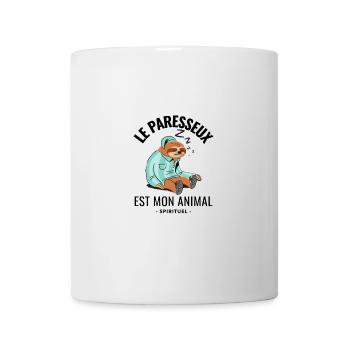 Le paresseux est mon animal spirituel - Mug blanc - blanc - Devant