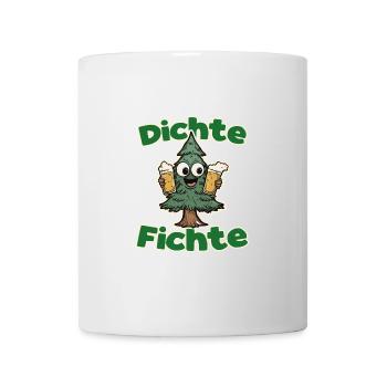 Dichte Fichte Party JGA Saufen Mallorca Party - Tasse - Weiß - Vorne