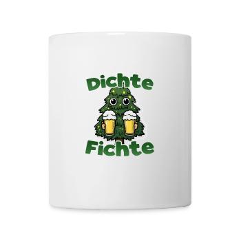 Dichte Fichte Party JGA Saufen Mallorca Party - Tasse - Weiß - Vorne