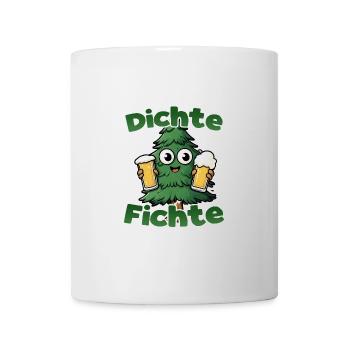 Dichte Fichte Lustiger Spruch Festival Party - Tasse - Weiß - Vorne