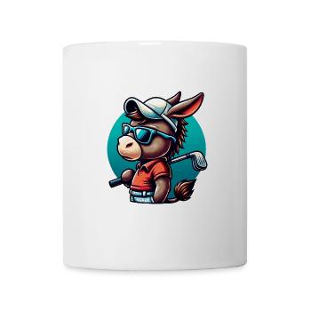 Golfspielender Esel Mit Charme - Tasse - Weiß - Vorne