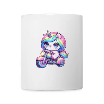 Colorful Unicorn on Motorcycle Adventure - Mug - white - Front