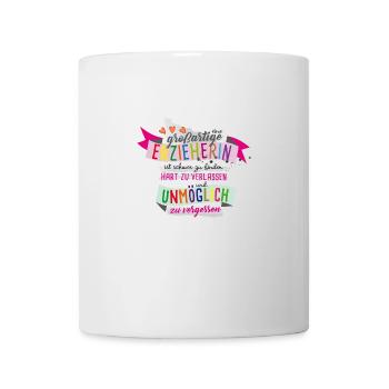 Großartige Erzieherin - Tasse - Weiß - Vorne