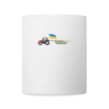 Ukrainian farmer steals Kiev tractor tank - Mug - white - Front