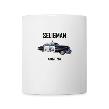 Old car in Seligman in Arizona, US Road 66 - Mug - white - Front