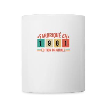 Fabriqué En 1981 édition Originale Cadeau d'anniv - Mug blanc - blanc - Devant