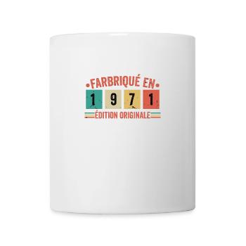 Fabriqué En 1971 édition Originale Cadeau d'anniv - Mug blanc - blanc - Devant