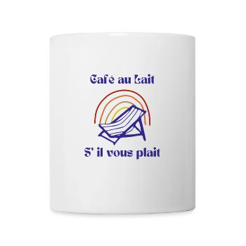 Café s’il vous plaît - Mug blanc - blanc - Devant