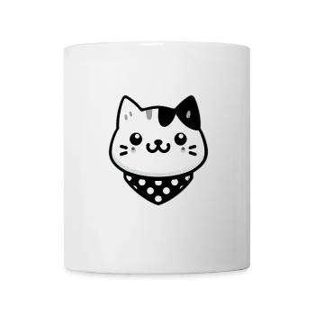 Tête de chat Kawaii - Mug blanc - blanc - Devant