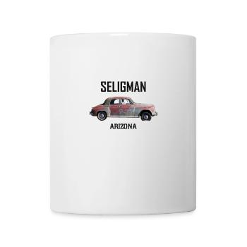 Old car in Seligman in Arizona, US Road 66 - Mug - white - Front