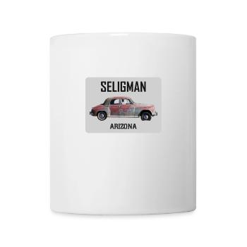 Voiture ancienne, Seligman, Arizona, road 66 USA - Mug blanc - blanc - Devant