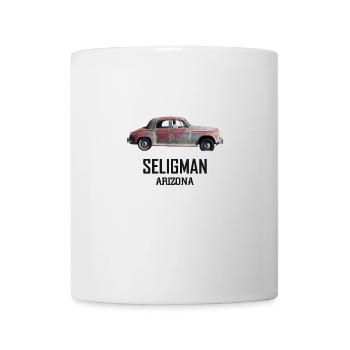 Voiture ancienne, Seligman, Arizona, road 66 USA - Mug blanc - blanc - Devant