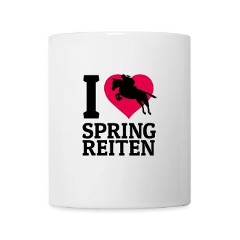 I love Springreiten - Tasse - Weiß - Vorne