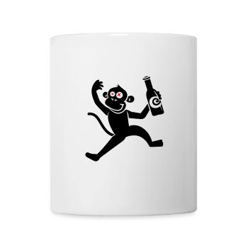 Affe Bier Lustig Party - Tasse - Weiß - Vorne
