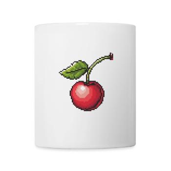 Kirsche Pixel Gamer - Tasse - Weiß - Vorne