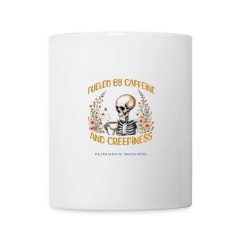 Angetrieben von Kaffee und Gruselstimmung - Tasse - Weiß - Vorne