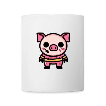 Schwein Halloween Comic Zombie - Tasse - Weiß - Vorne
