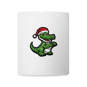 Noël de l’alligator - Mug blanc - blanc - Devant