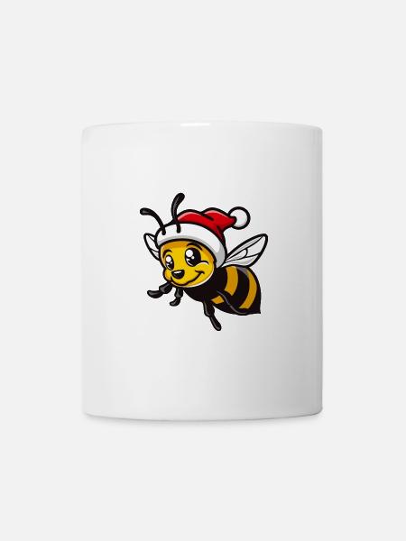Biene Weihnachten - Tasse - Weiß