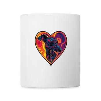 Whippet Chien Coeur Amour - Mug blanc - blanc - Devant