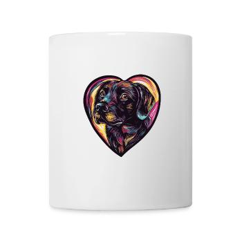 Labrador Hund Herz Liebe - Tasse - Weiß - Vorne