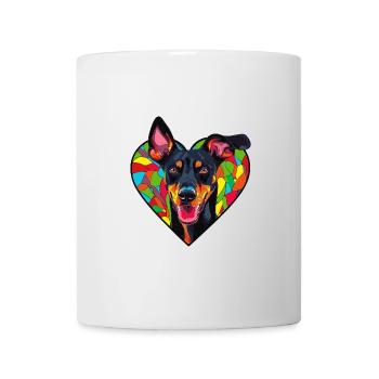 Doberman Dog Heart Love - Mug - white - Front
